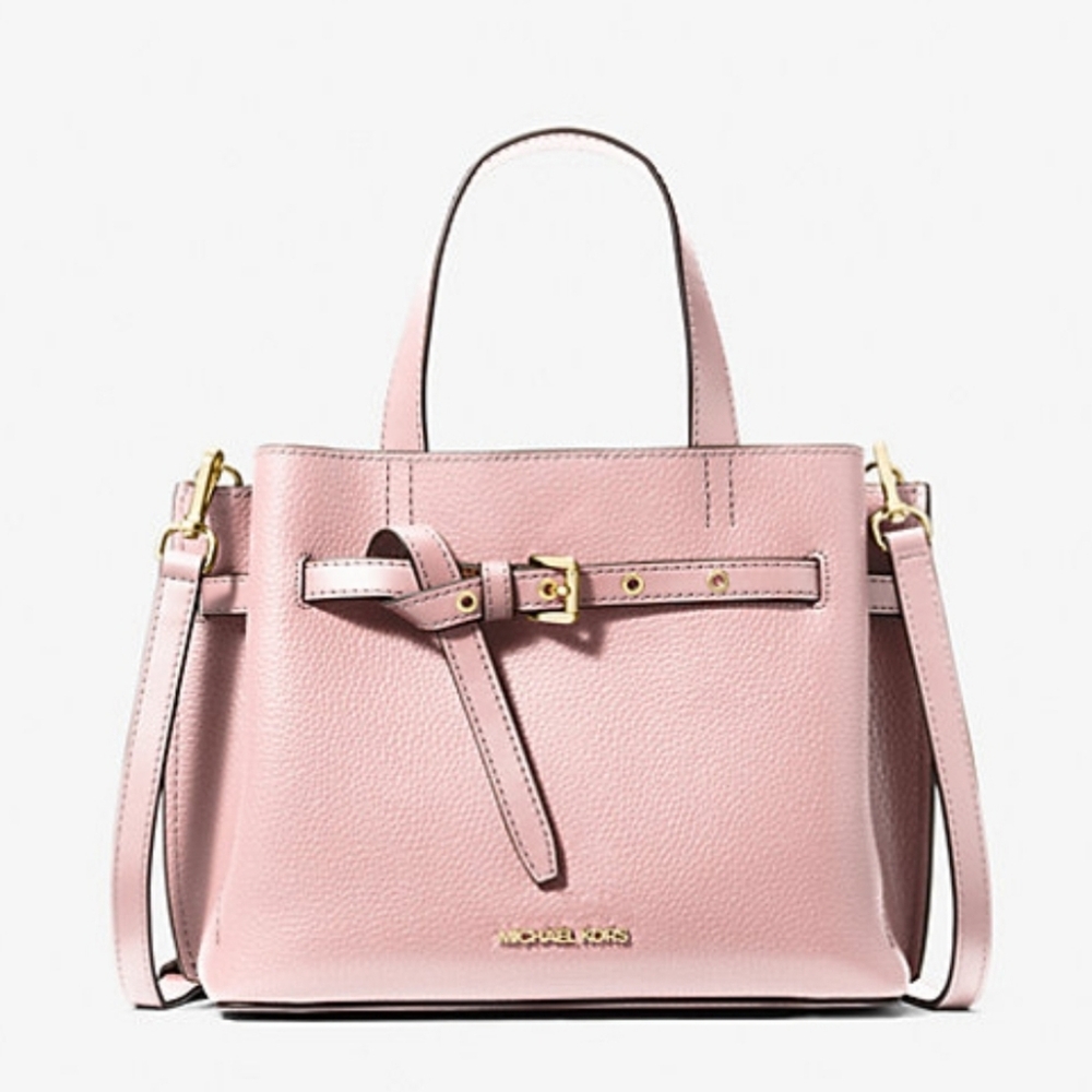 Original and New Emilia Small Pebbled Leather Satchel